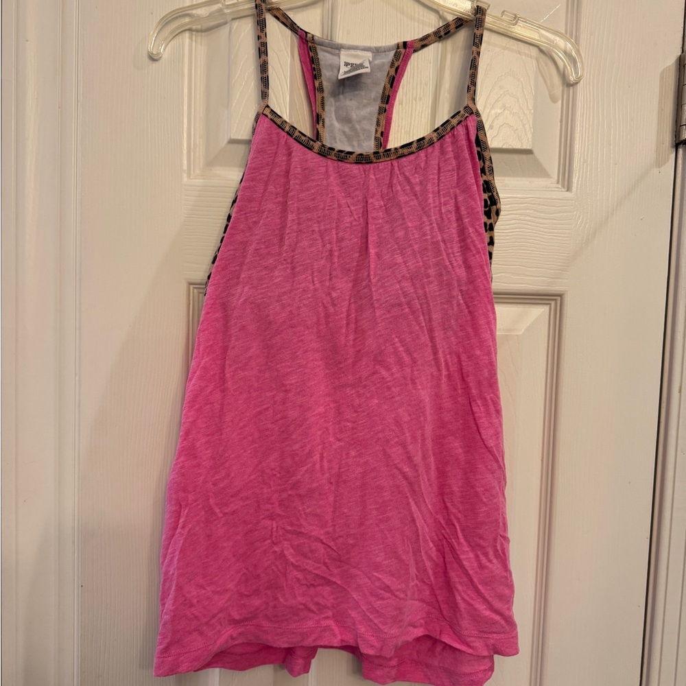 PINK Victoria's Secret Pink and leopard print Tank Top